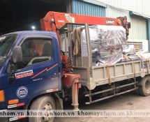 chuyển máy sản xuất cửa nhôm khách hàng tại thái bình hải phòng thanh hóa