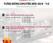 khuyến mãi mua máy gia công cửa nhôm 2020